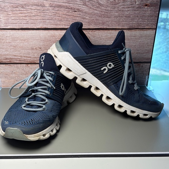 On Running Men´s Navy and White Athletic Shoes